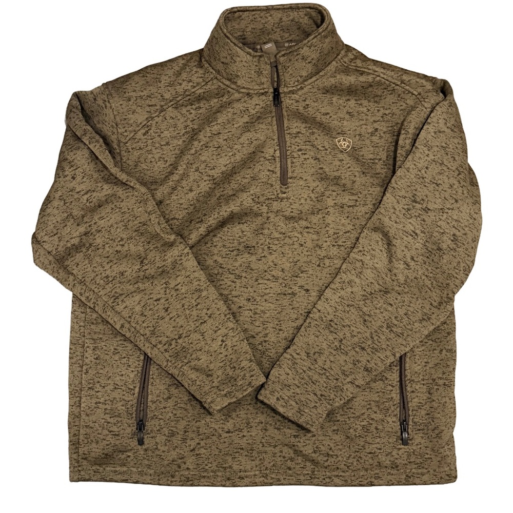 Ariat Brown Quarter-Zip Pullover Sweater